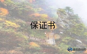 投标保证承诺书6篇